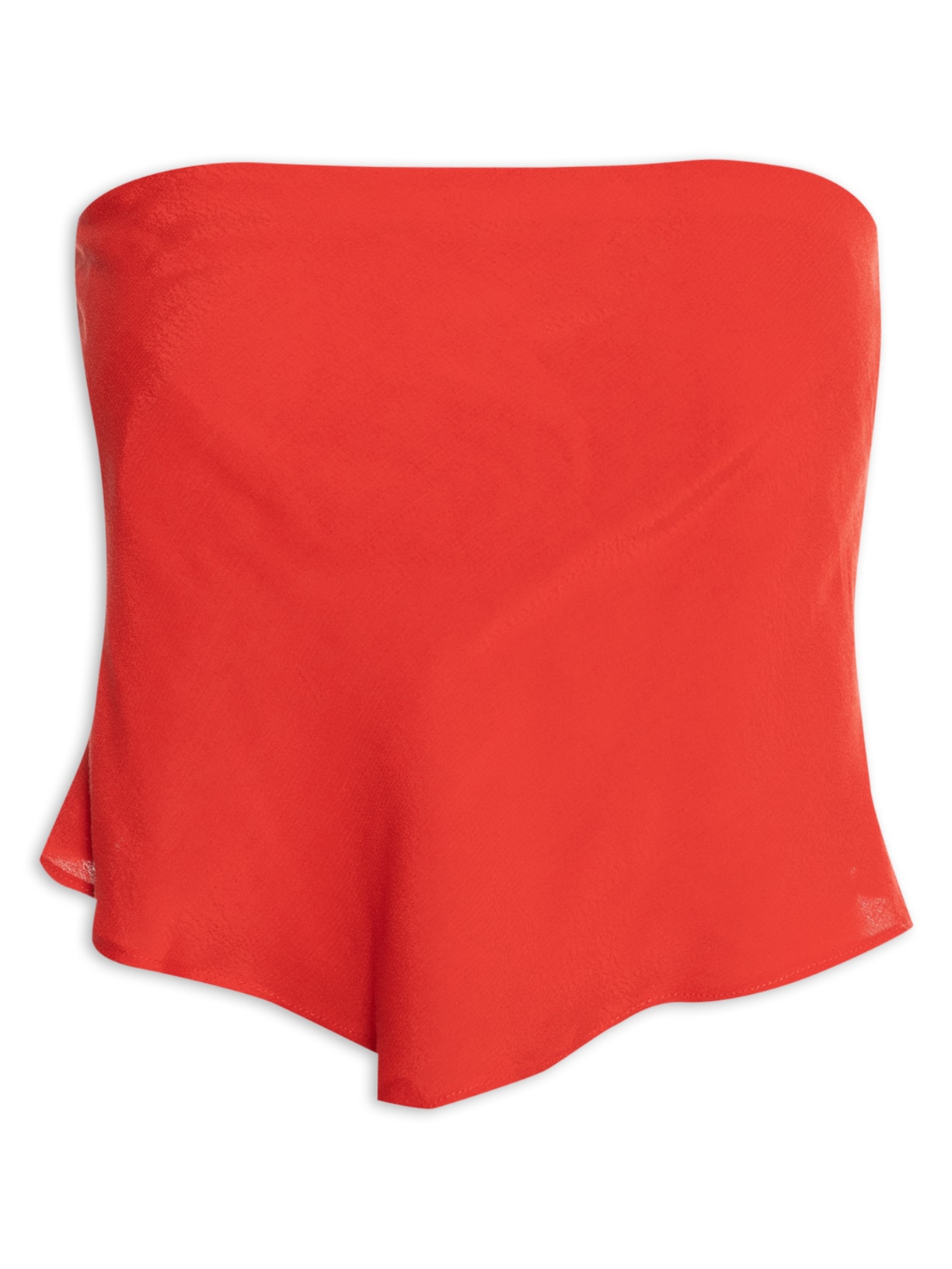 Blusa Feminina Sem Alça Lenço - Vermelho