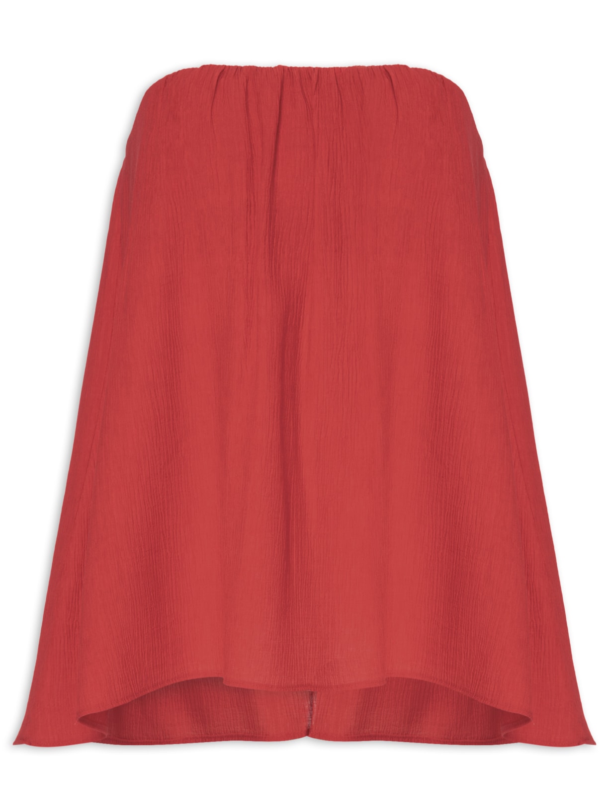 Blusa Feminina Sem Alça Textura Vermelho Farm