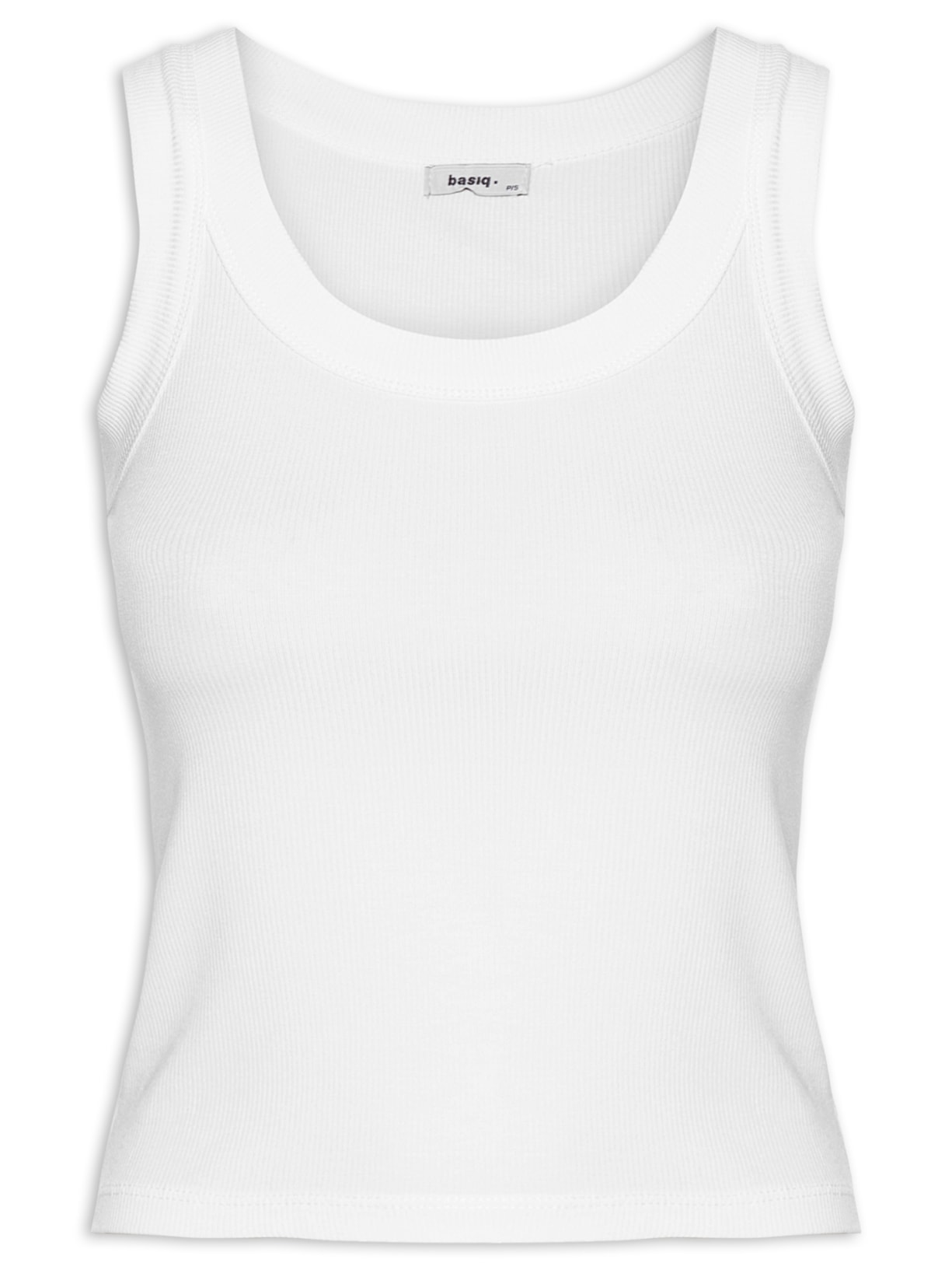 Blusa Feminina Sem Manga Básica - Branco