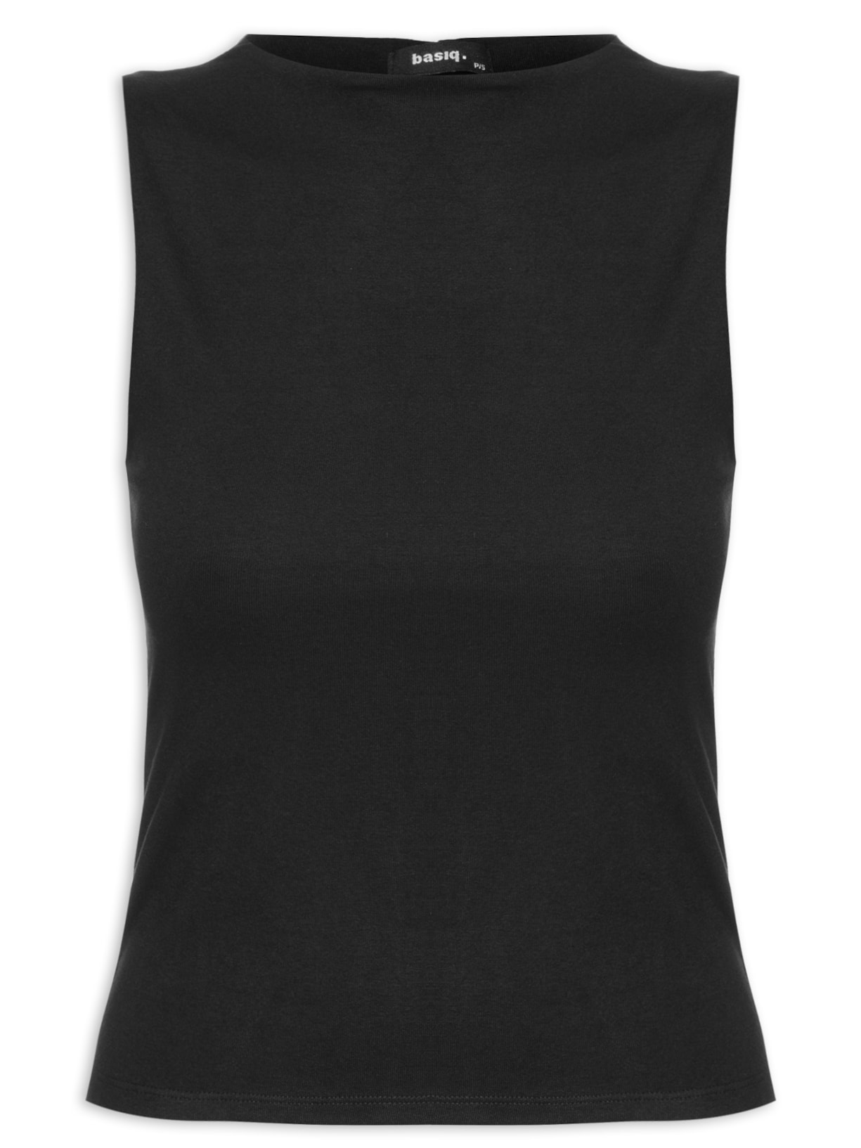 Blusa Feminina Sem Manga Básica - Preto