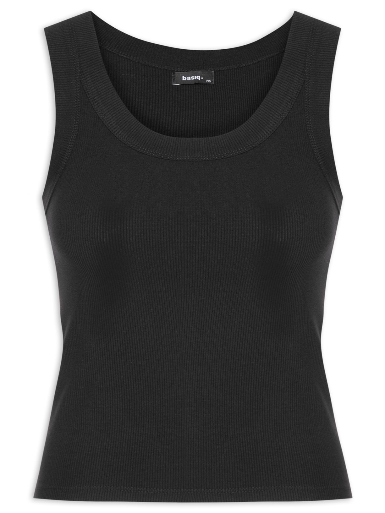 Blusa Feminina Sem Manga Básica - Preto