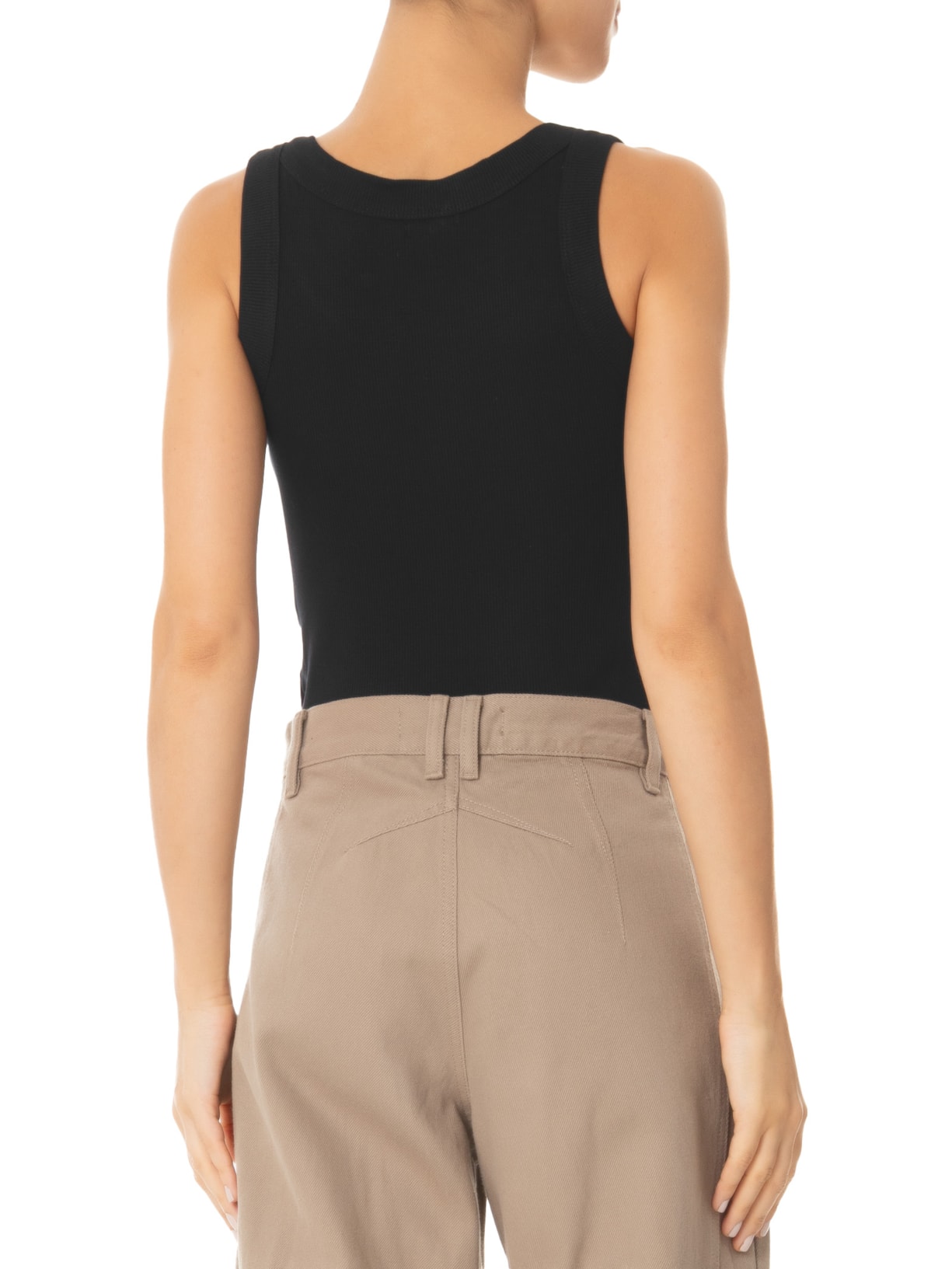 Blusa Feminina Sem Manga Básica Preto Basiq