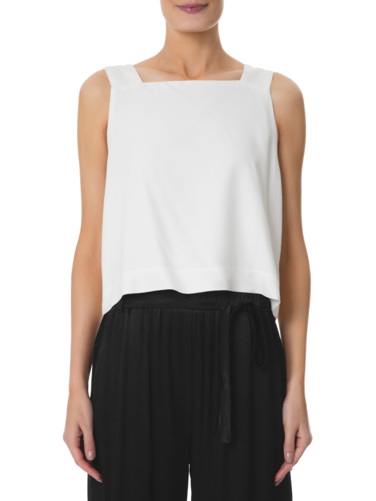 Blusa Feminina Sem Manga Beatriz Branco Twenty Four Seven