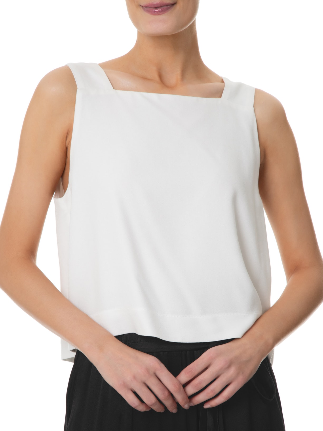 Blusa Feminina Sem Manga Beatriz Branco Twenty Four Seven
