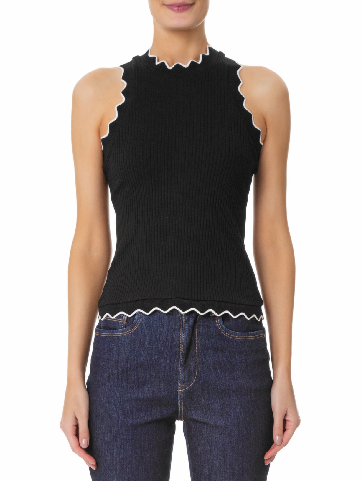 Blusa Feminina Sem Manga Bia Preto Twenty Four Seven