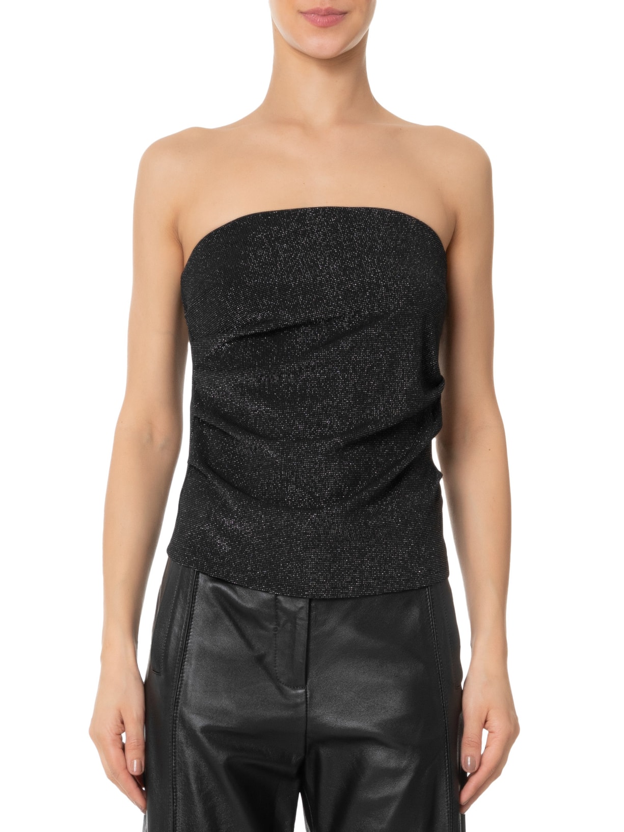 Blusa Feminina Sem Manga Com Drapeado Lateral Preto Market 33