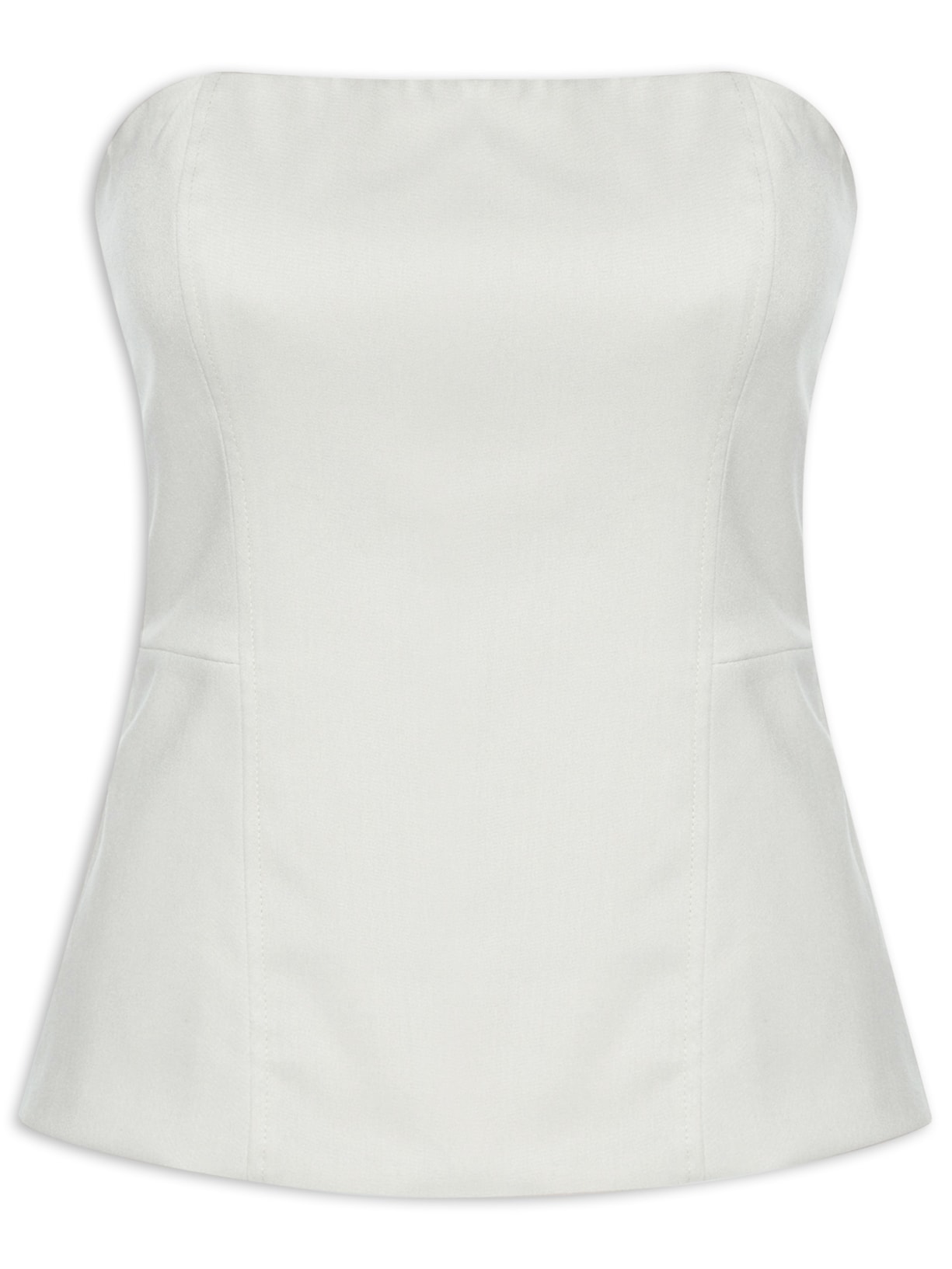 Blusa Feminina Sem Manga Com Recortes Bege Basiq