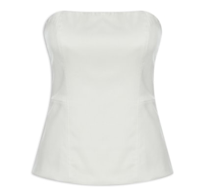 Blusa Feminina Sem Manga Com Recortes - Bege