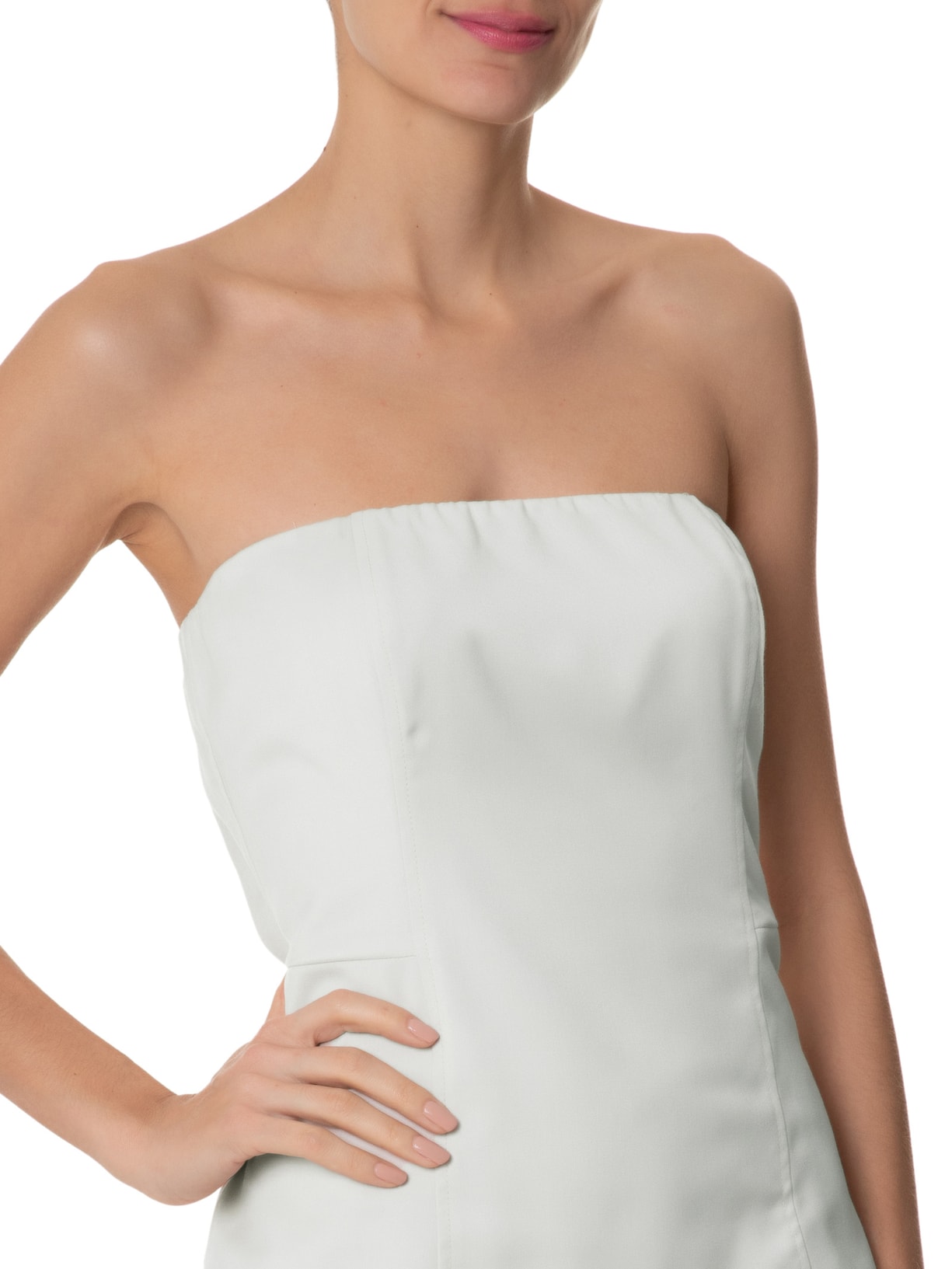 Blusa Feminina Sem Manga Com Recortes Bege Basiq