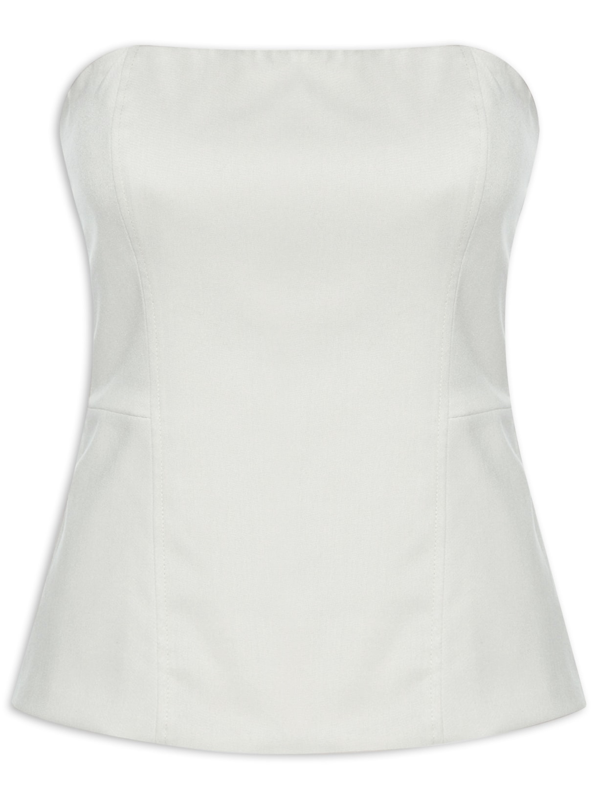 Blusa Feminina Sem Manga Com Recortes - Bege