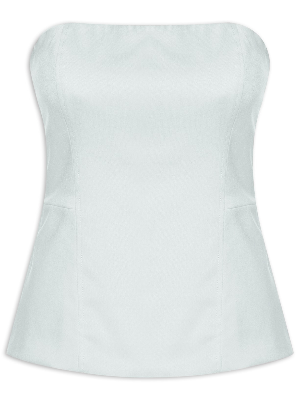 Blusa Feminina Sem Manga Com Recortes - Cinza