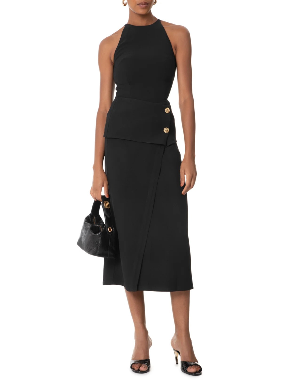 Blusa Feminina Sem Manga Decote Halter Preto '2Essential