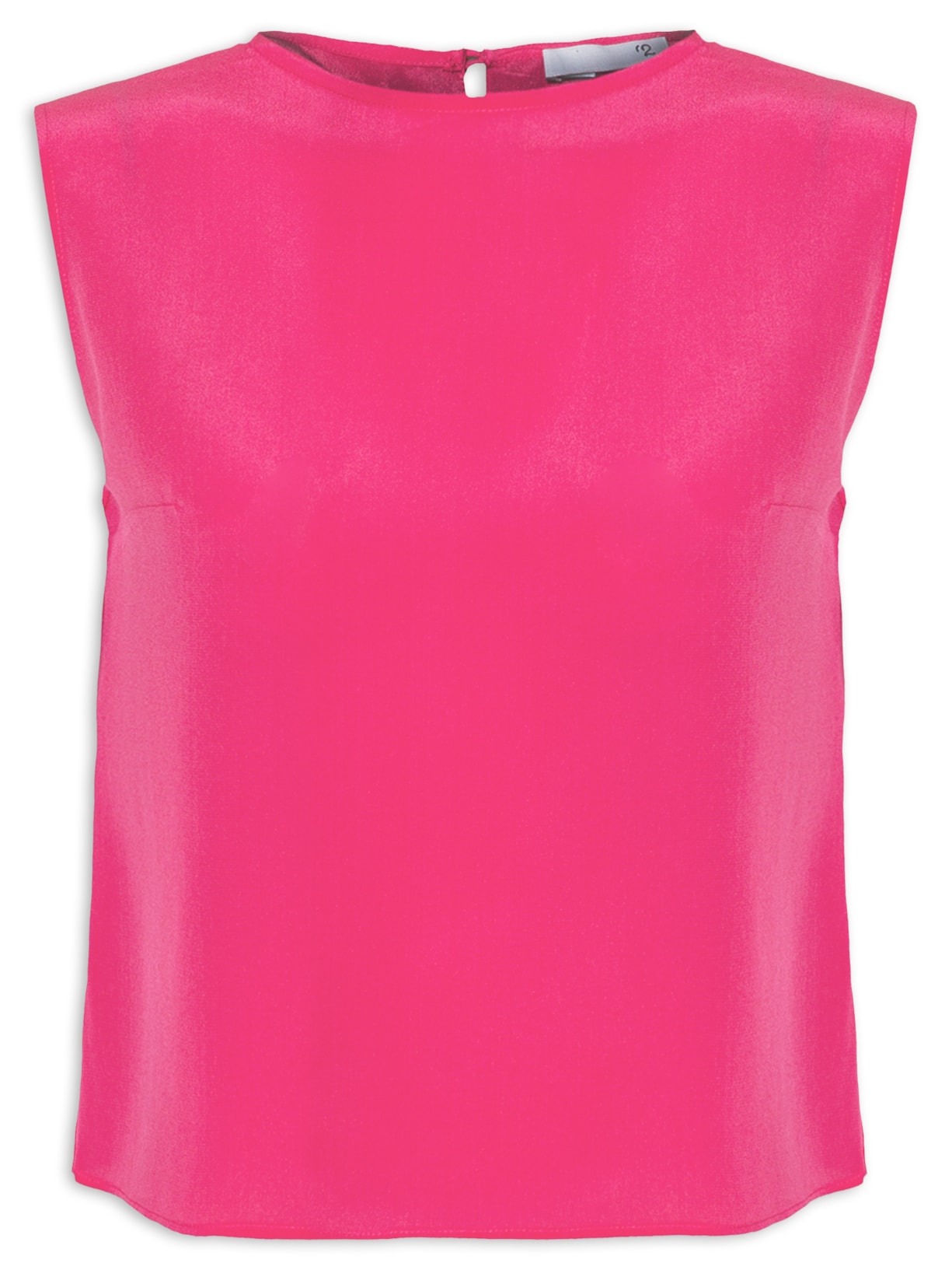 Blusa Feminina Sem Manga Em Seda Pura Rosa '2Essential
