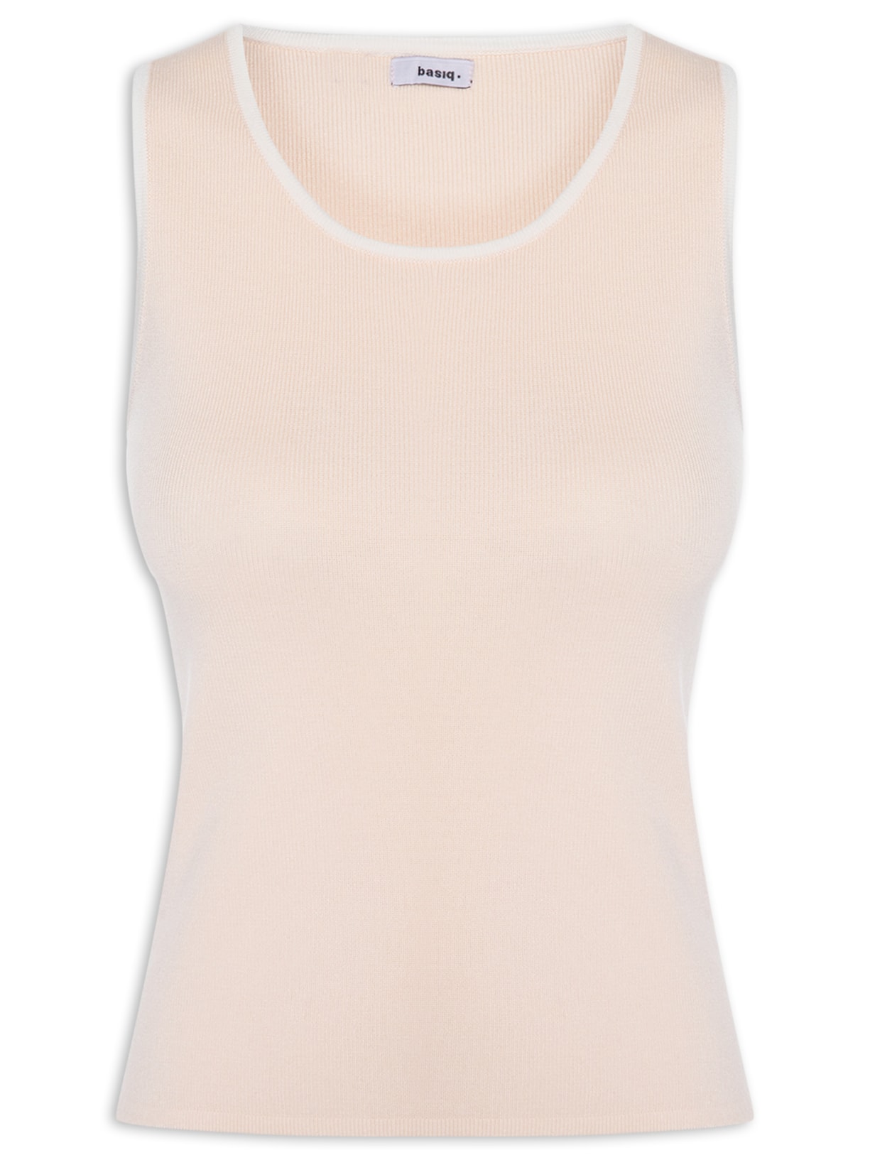 Blusa Feminina Sem Manga Em Tricot Bicolor Rosa Basiq