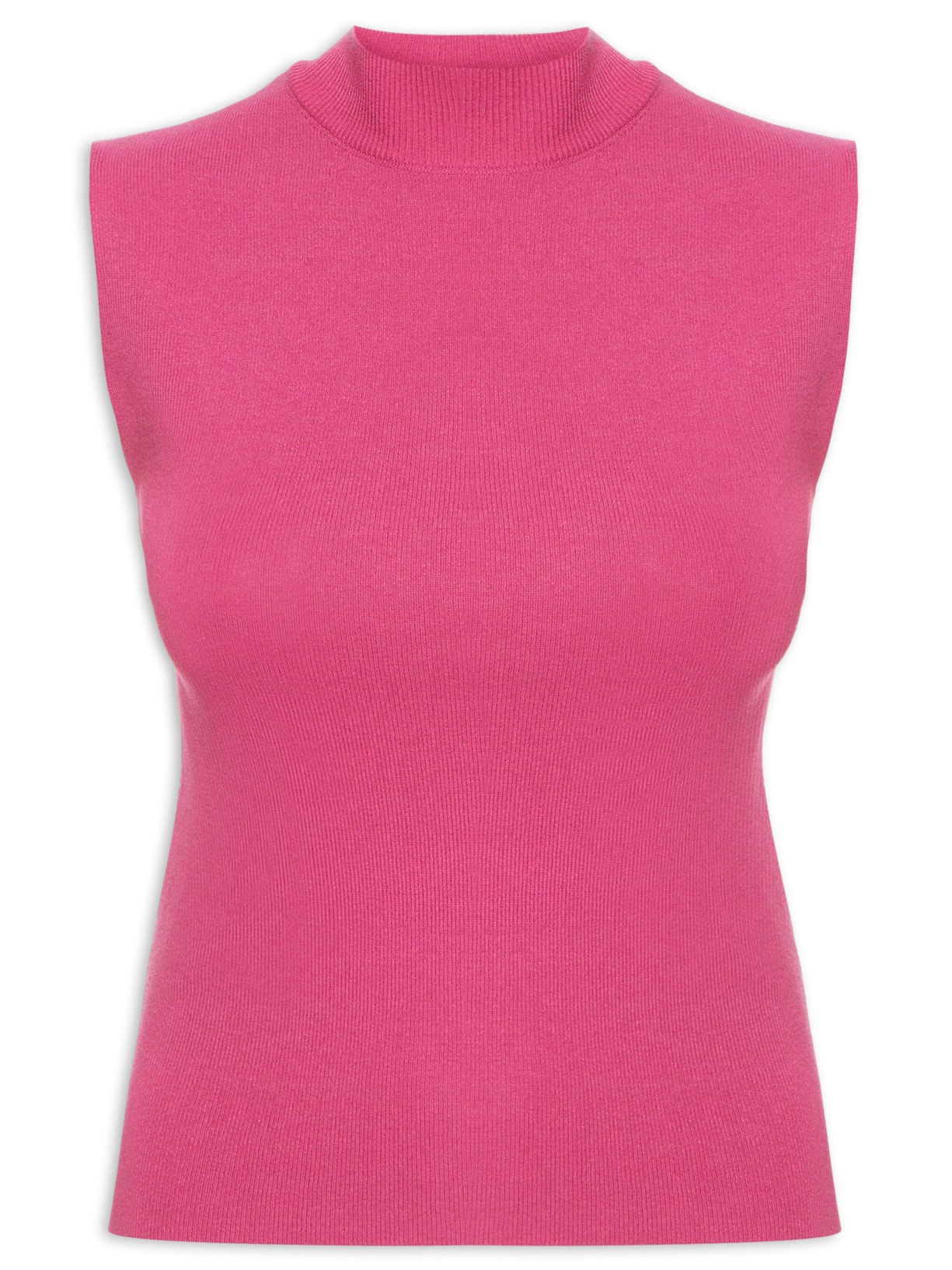 Blusa Feminina Sem Manga Em Tricot - Rosa