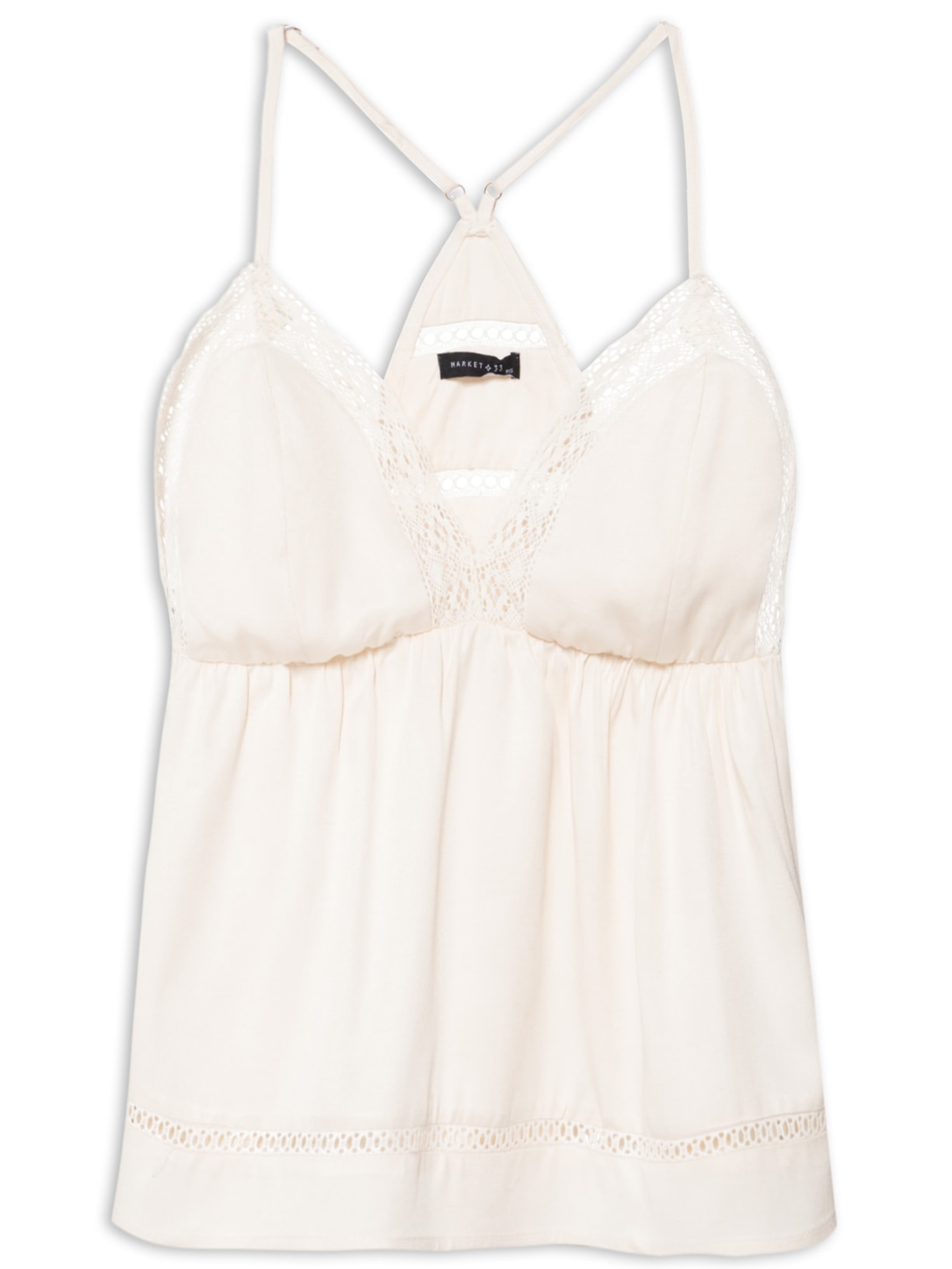 Blusa Feminina Sem Manga Entremeio - Bege