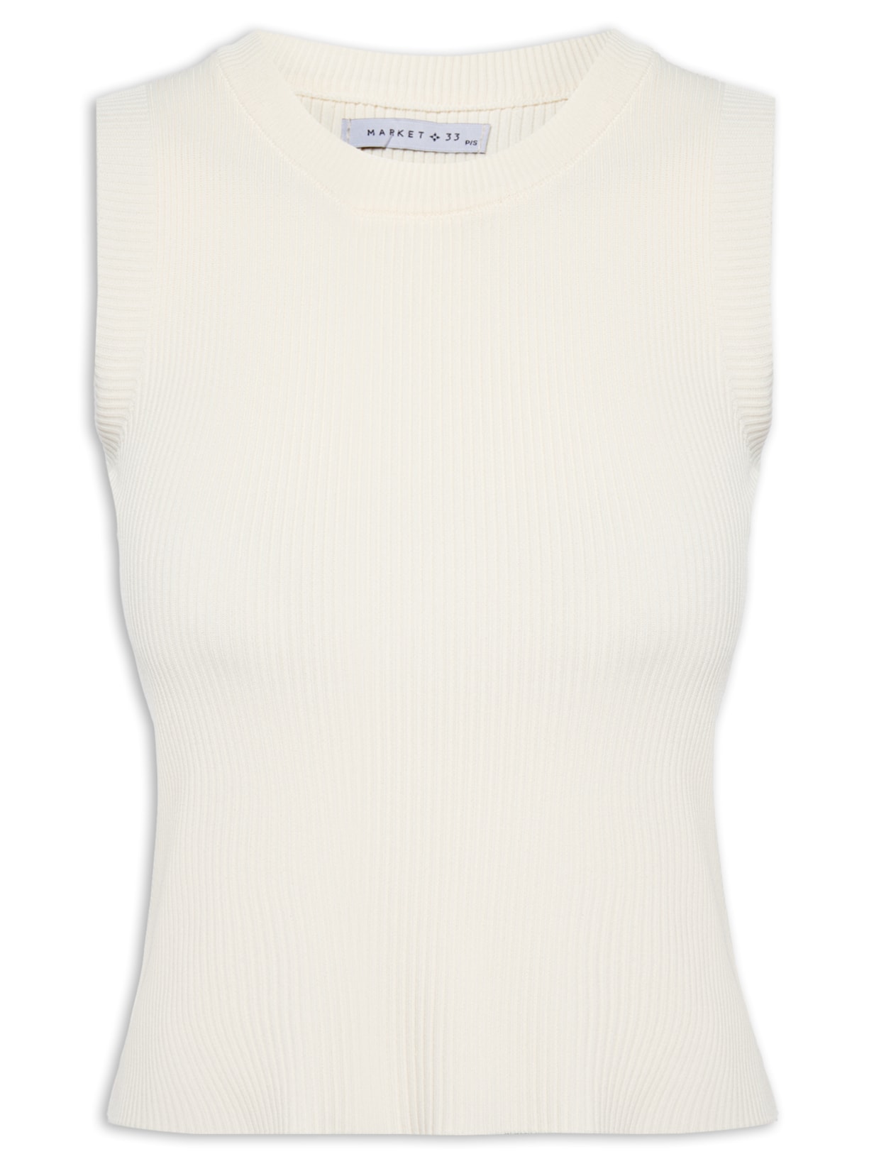Blusa Feminina Sem Manga Tricot Fresh - Off White