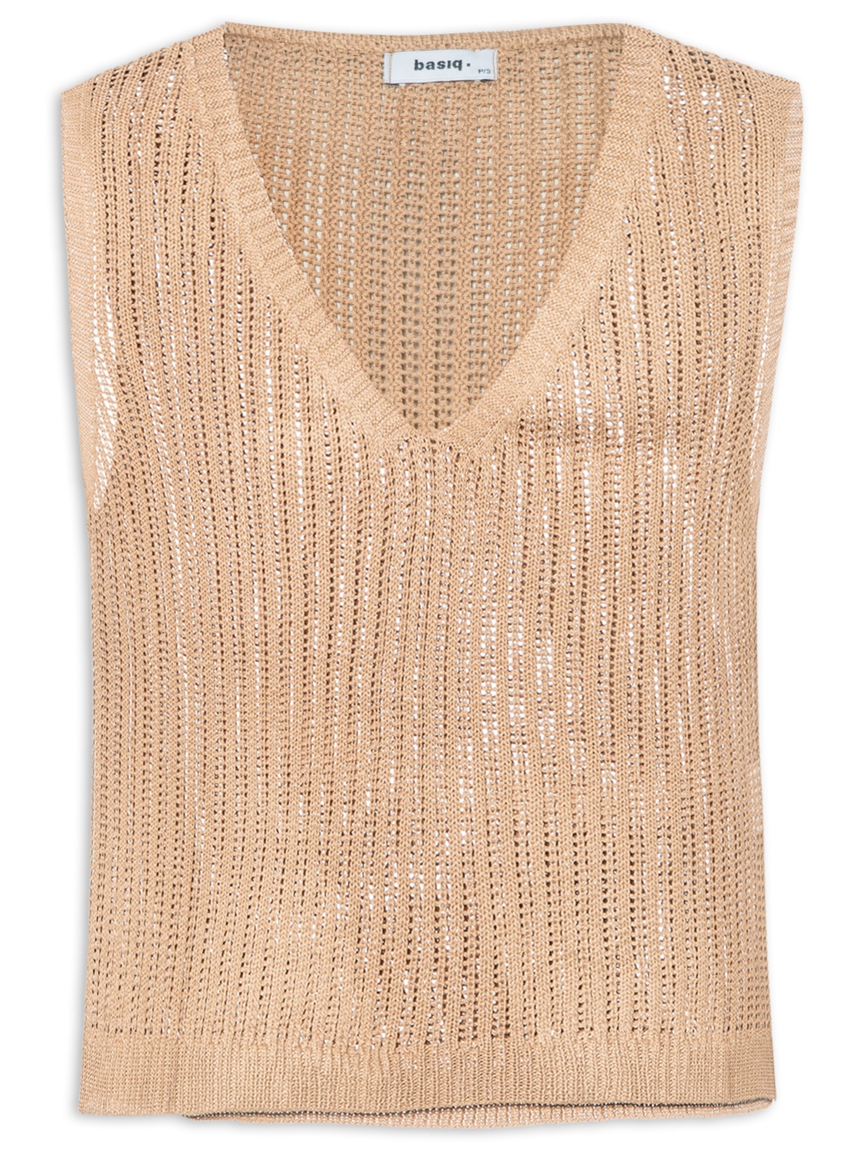 Blusa Feminina Sem Manga Tricot - Marrom