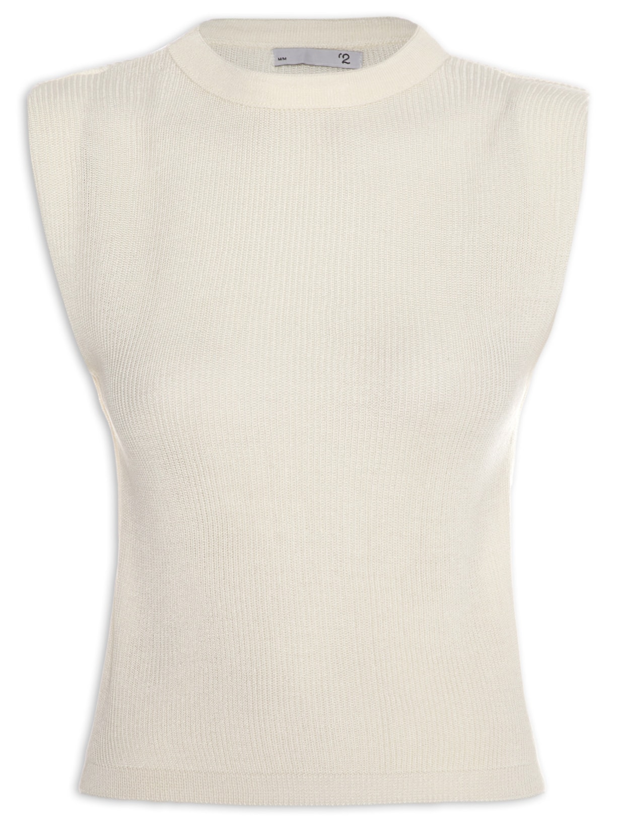 Blusa Feminina Sem Manga Tricot - Off White