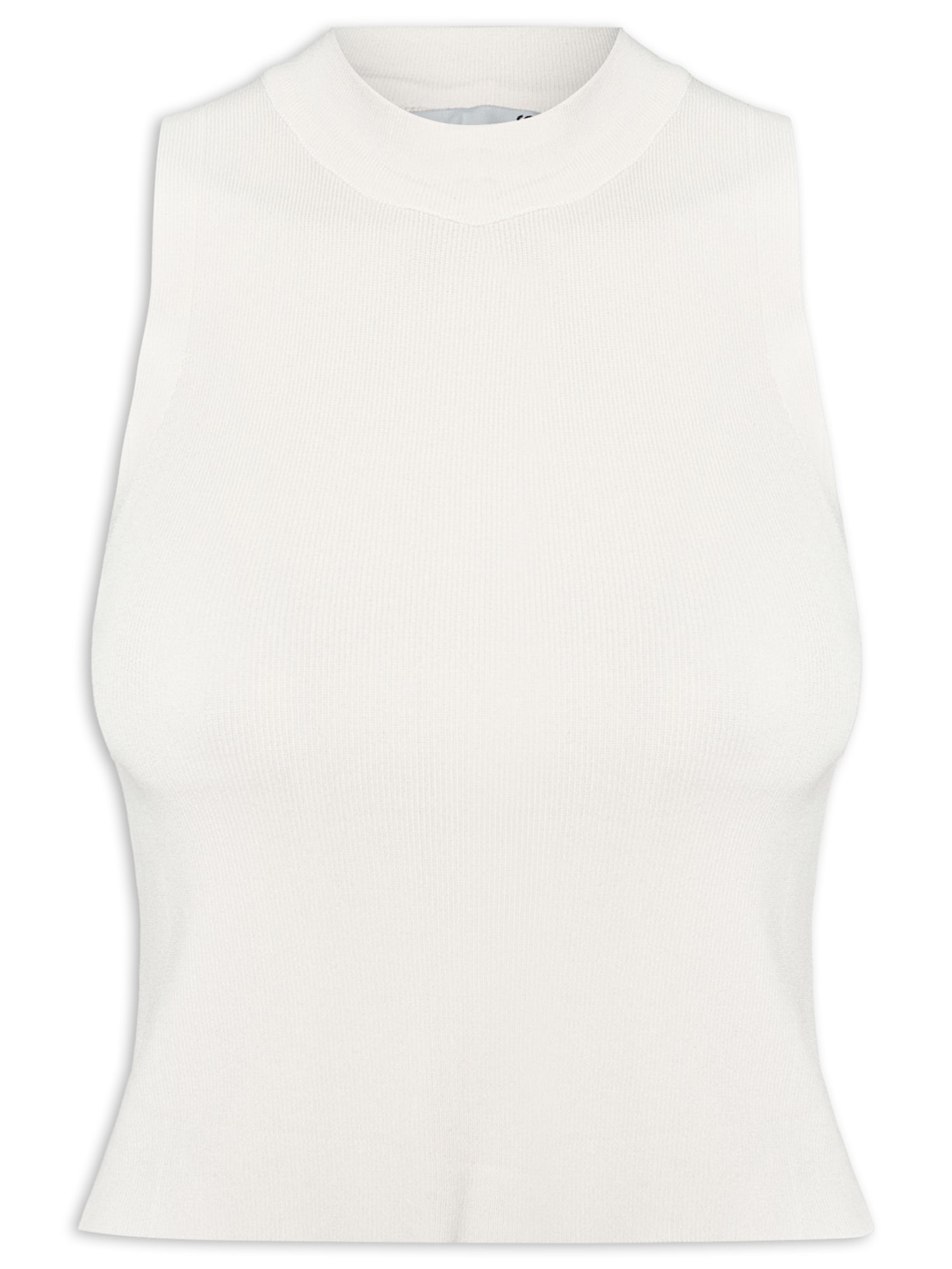 Blusa Feminina Sem Manga Tricot - Off White