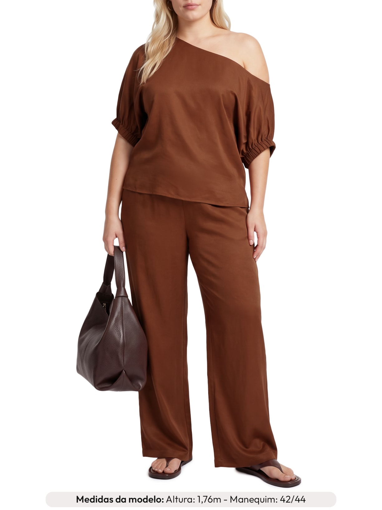 Blusa Feminina Serena Marrom Le Lis