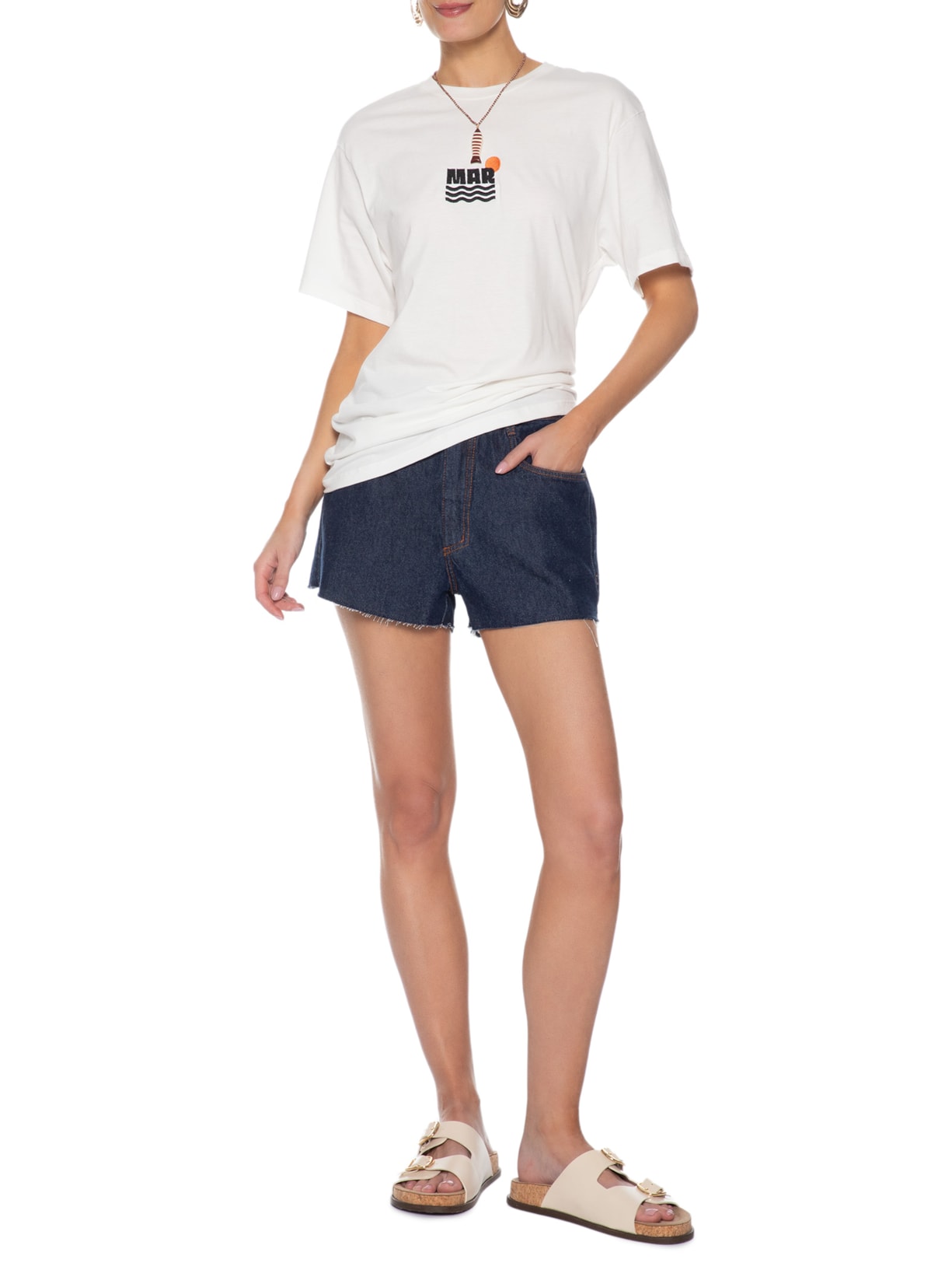 Blusa Feminina Silk Bordado Mar Branco Dress To