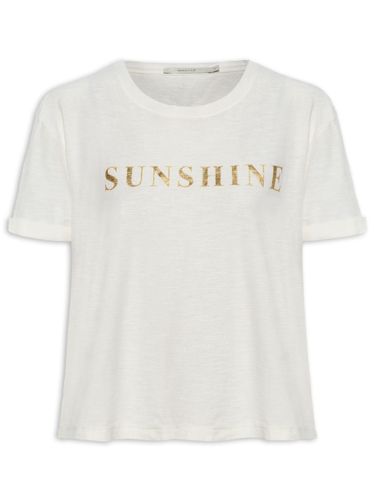 Blusa Feminina Silk Foil Sunshine Branco Maria Filó