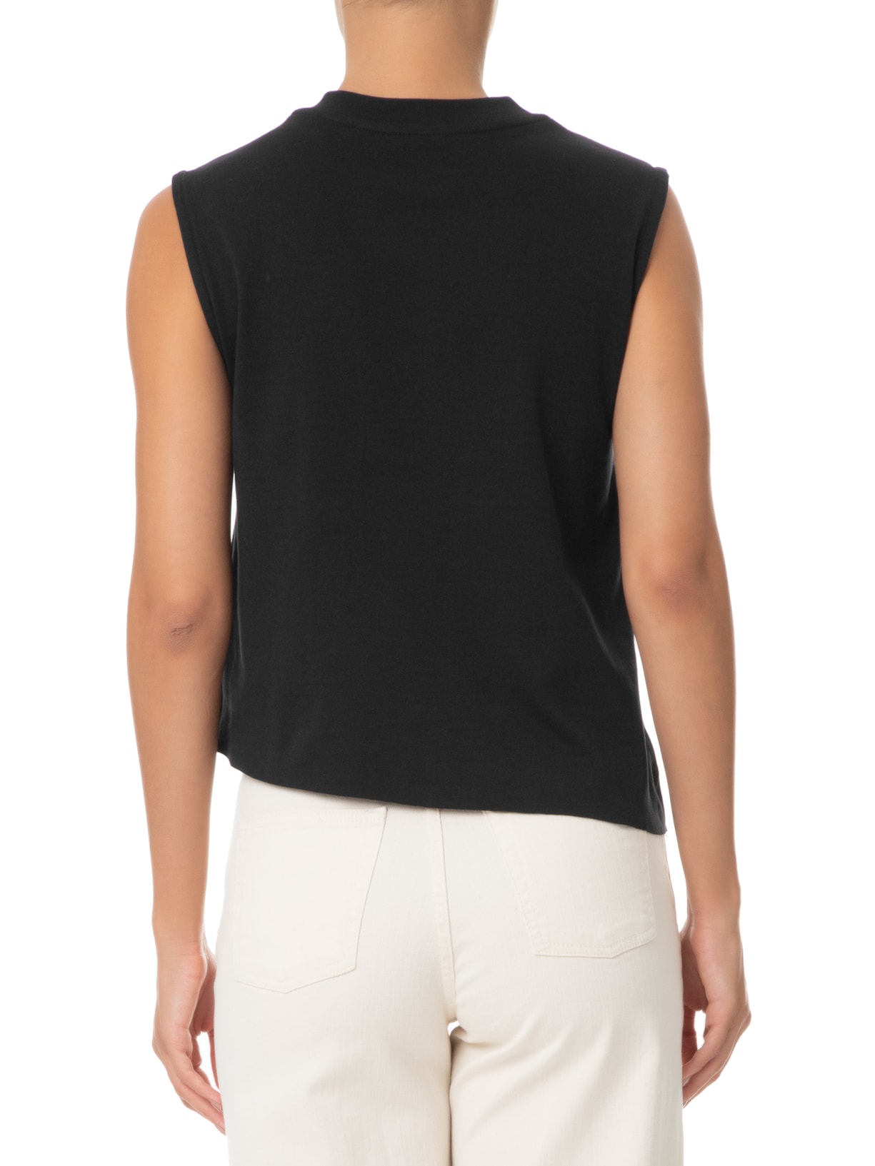 Blusa Feminina Sleeveless Diagonal Preto Osklen