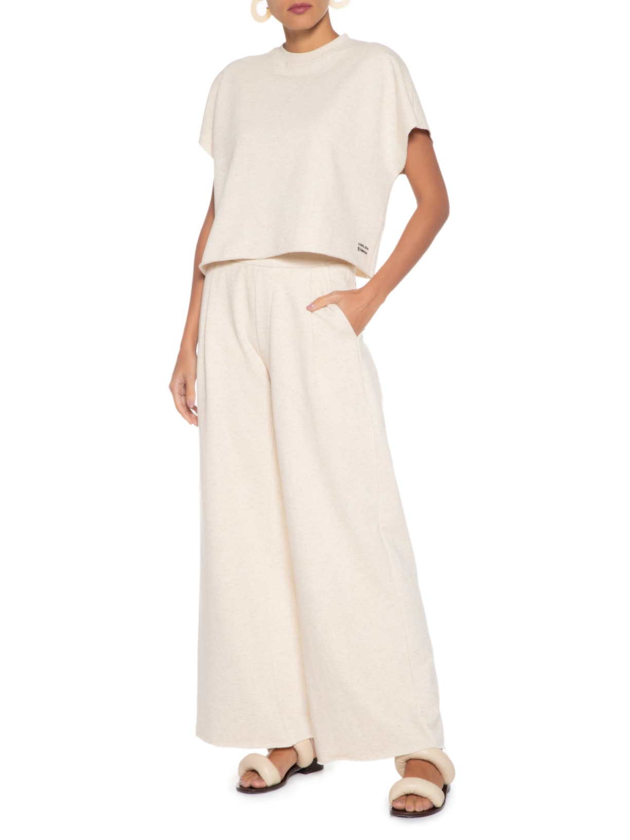 Blusa Feminina Sleeveless Moletom Cânhamo E-basics Bege Osklen