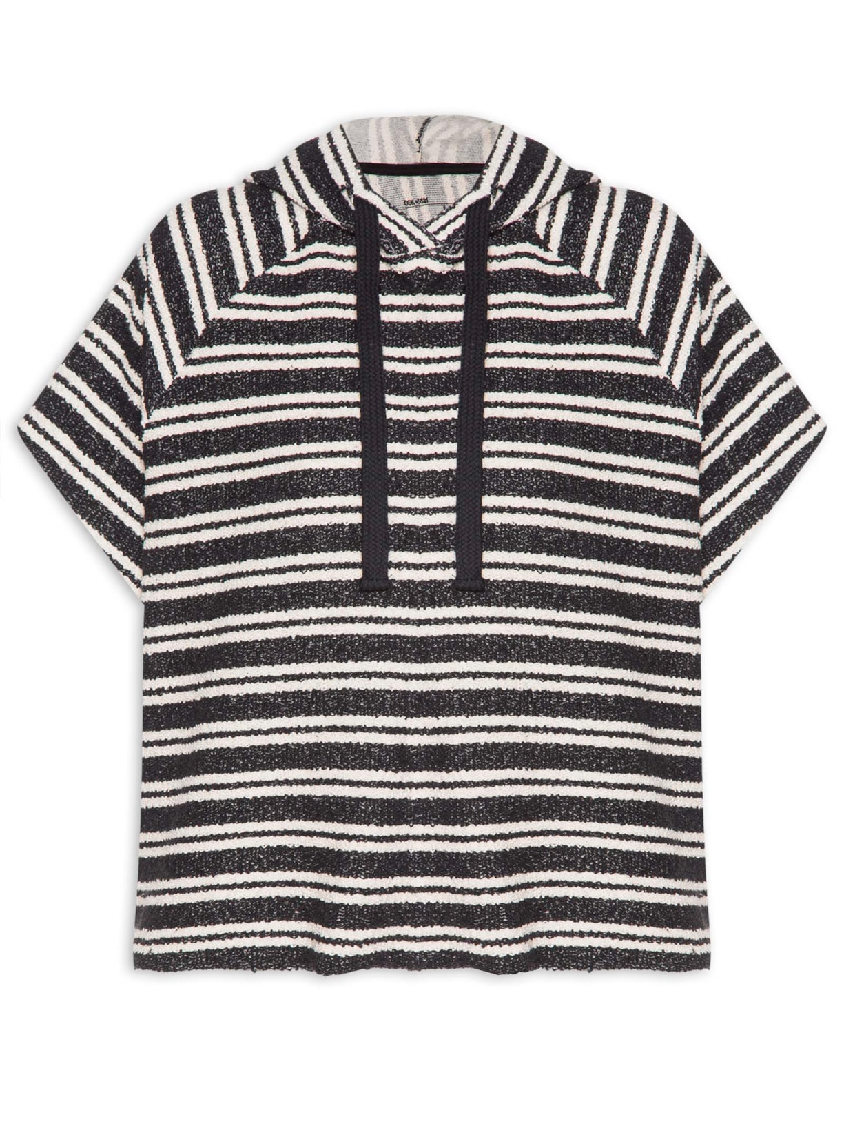 Blusa Feminina Sleevless Stripes Pb Hood - Preto