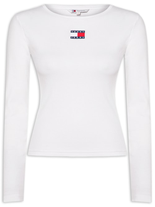 Blusa Feminina Slim Badge Ext - Branco