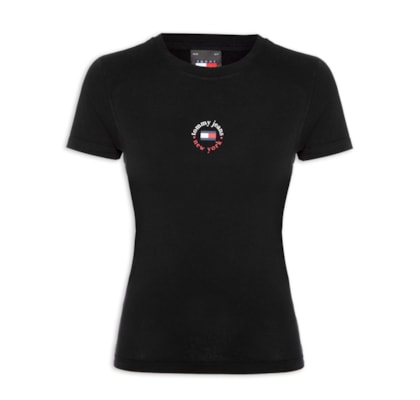 Blusa Feminina Slim Essential Logo Tee 2 - Preto