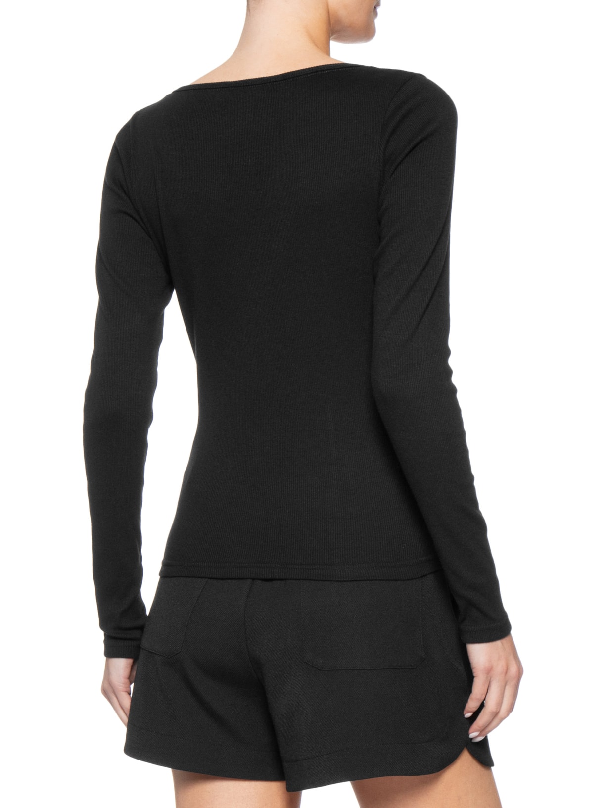 Blusa Feminina Slim Soft Rib Preto Tommy Jeans