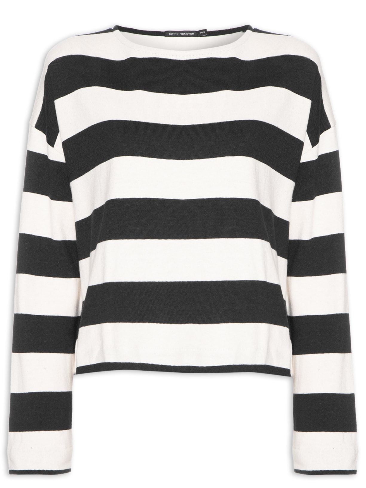 Blusa Feminina Stripes Preto Lenny Niemeyer