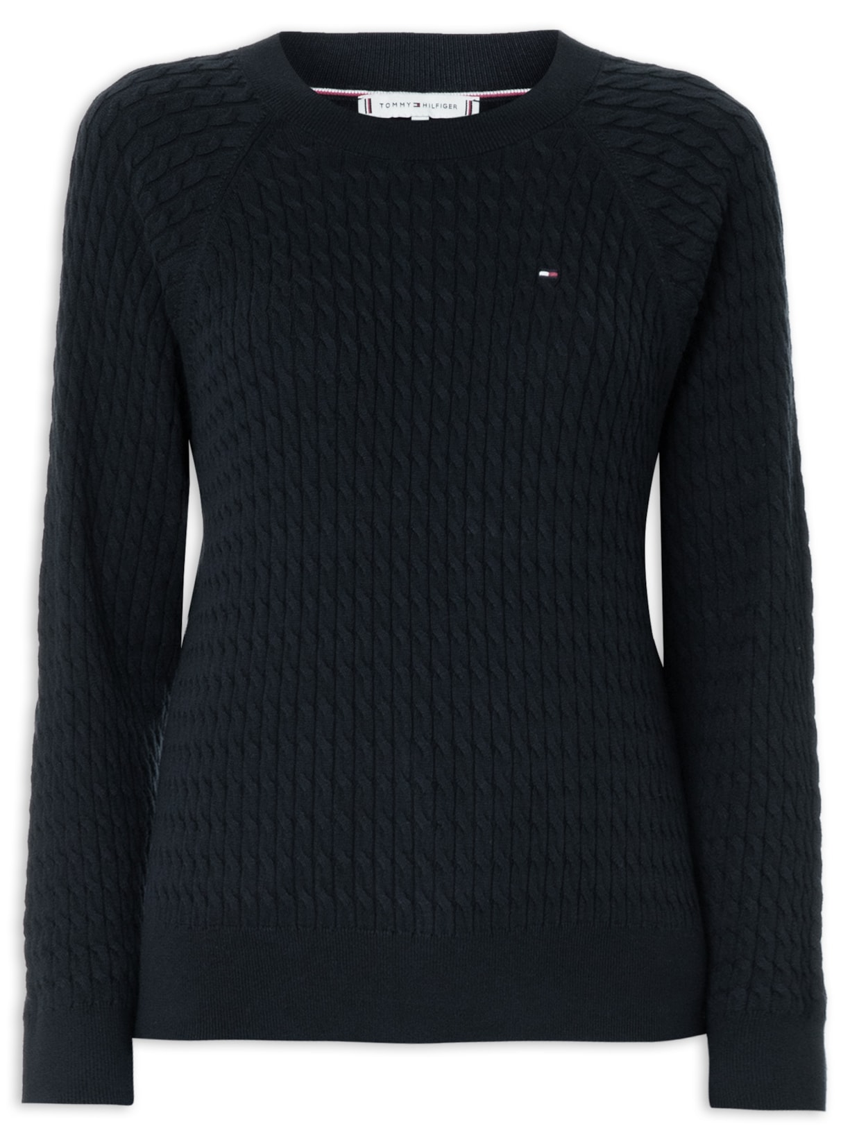 Blusa Feminina Suéter Cable C - Azul