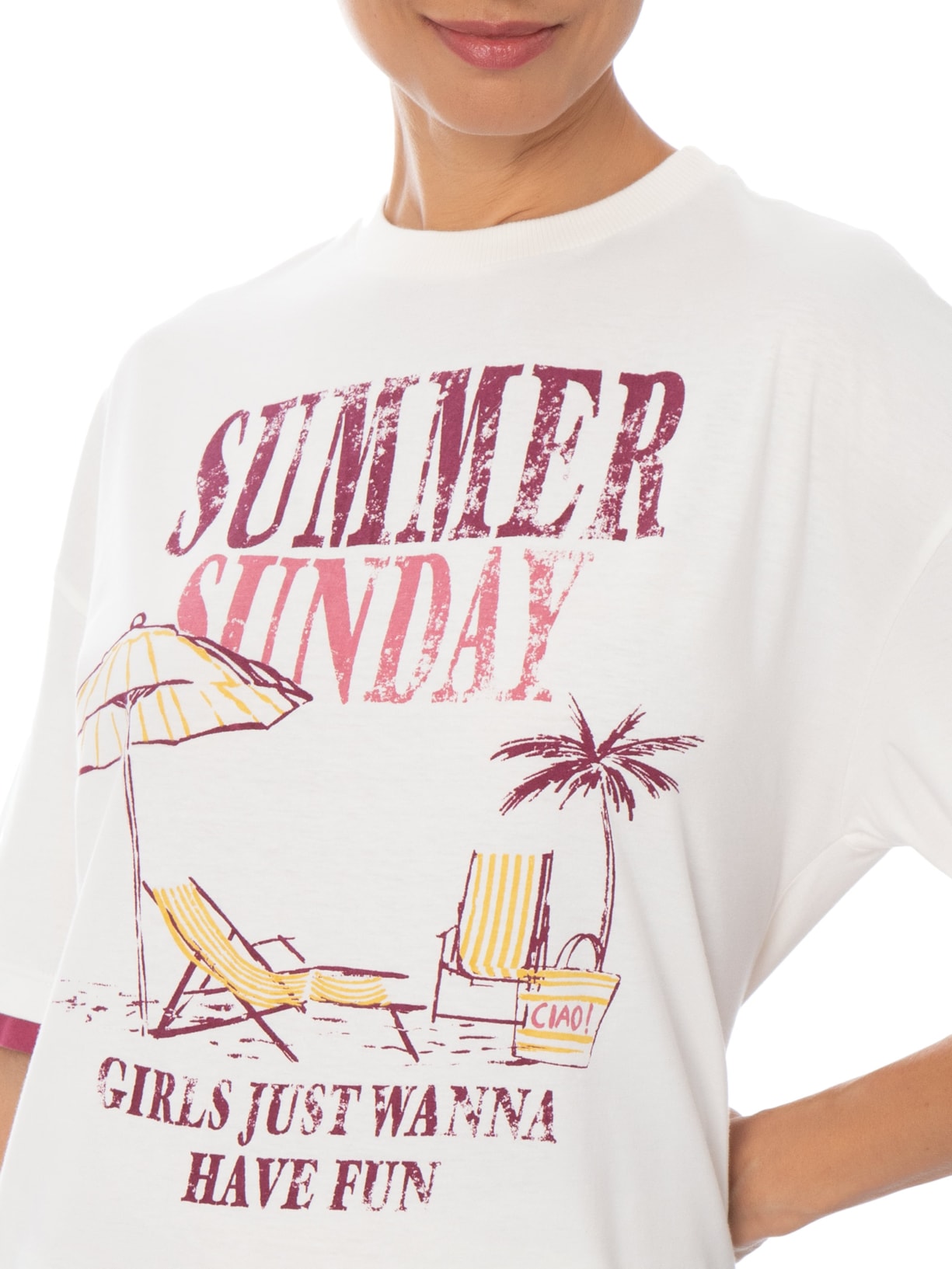 Blusa Feminina Summer Sunday Branco Le Lis