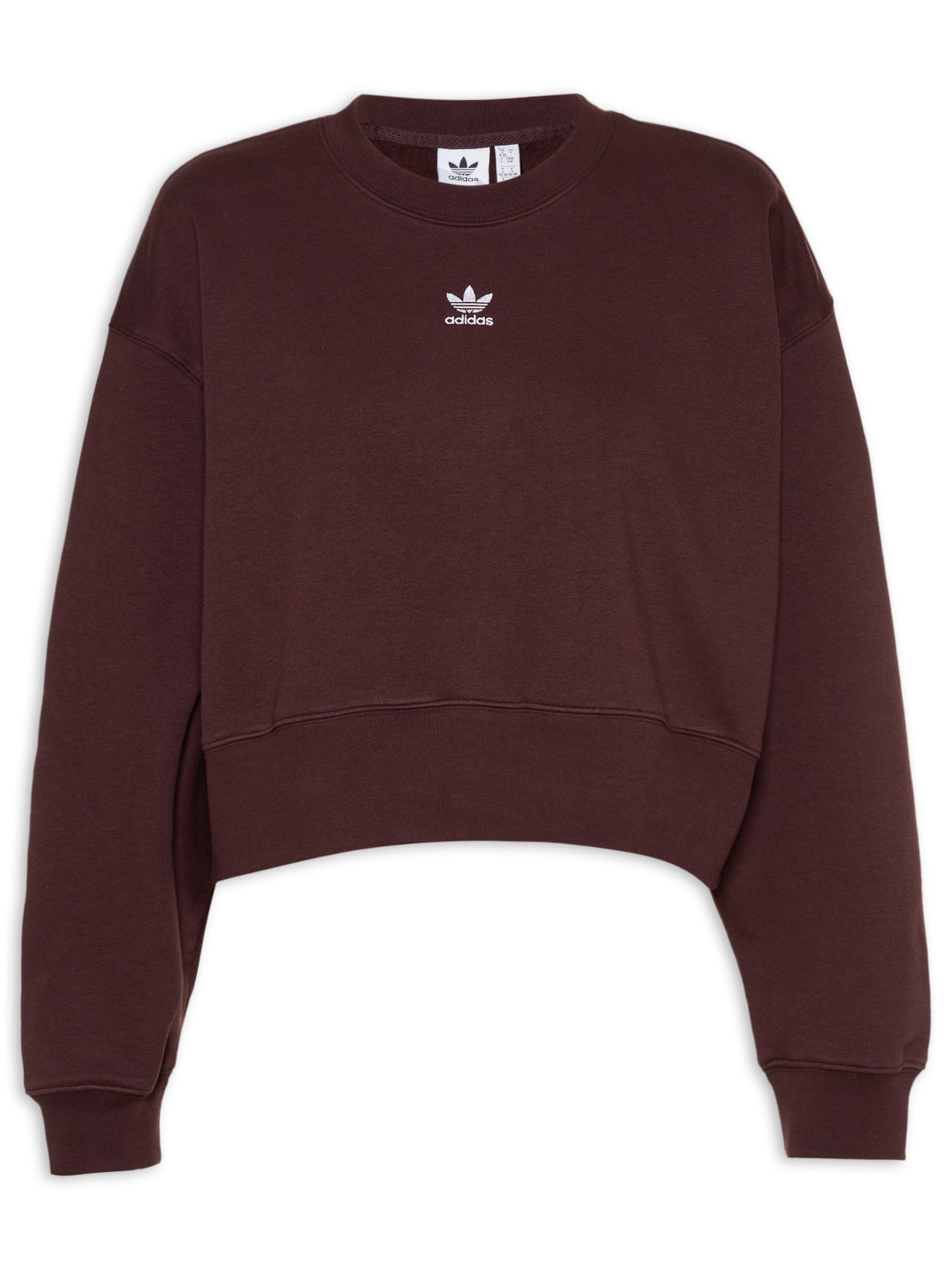 Blusa Feminina Sweater Cropped - Marrom