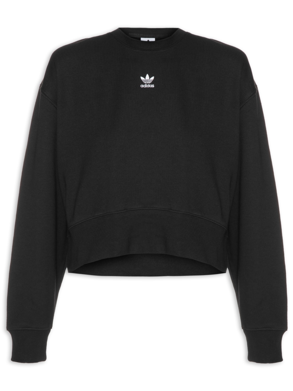 Blusa Feminina Sweater Cropped - Preto