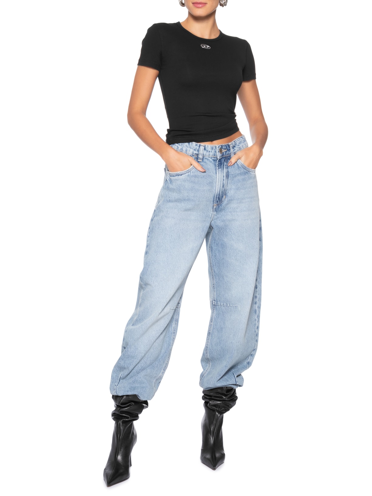 Blusa Feminina T-Ele Long Od Tank Preto Diesel