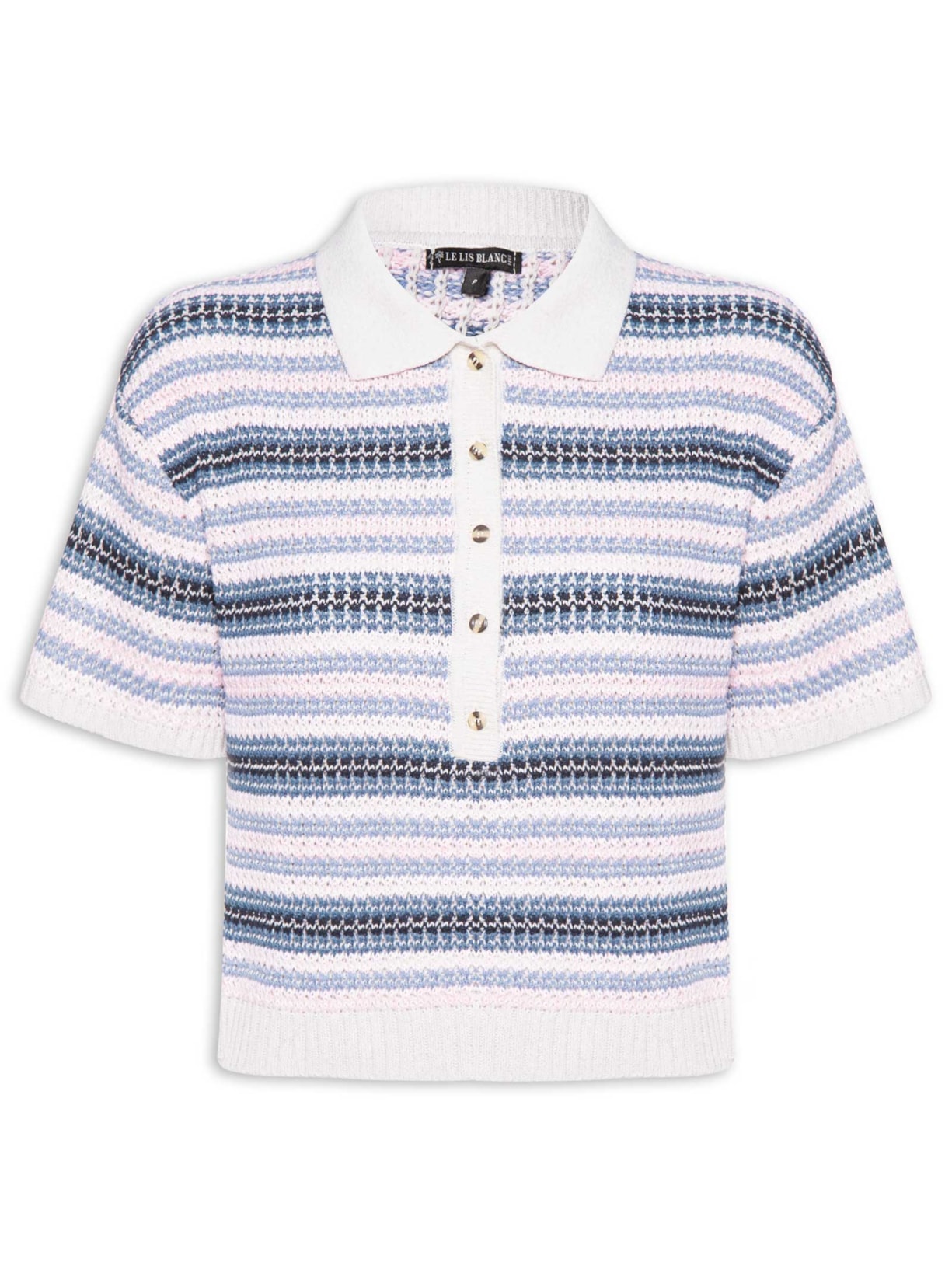 Blusa Feminina Taina Manga Curta  – Azul Le Lis