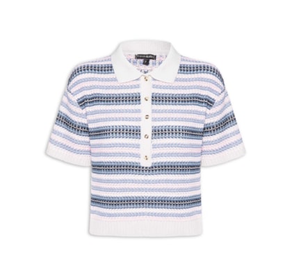 Blusa Feminina Taina Manga Curta  – Azul