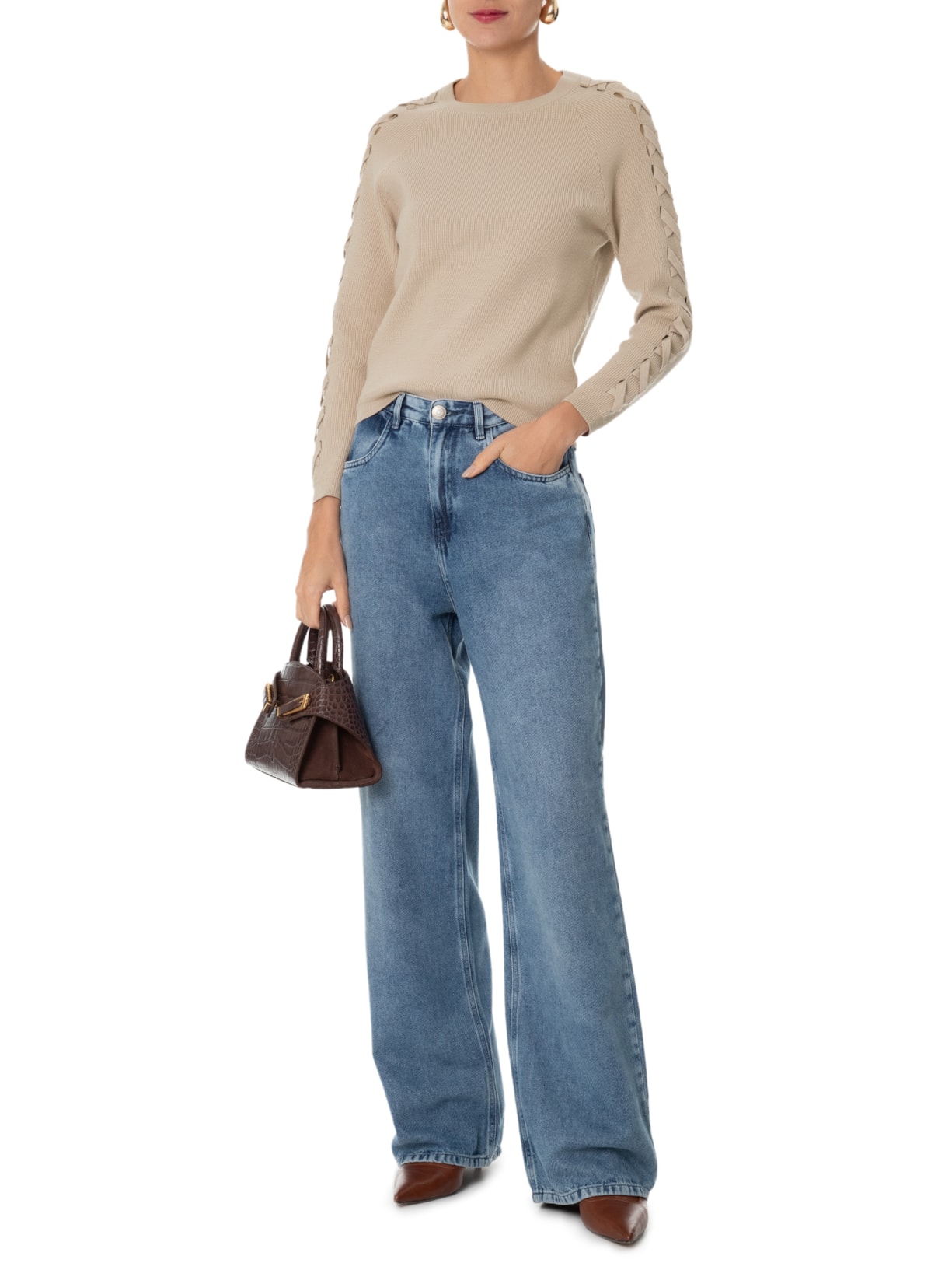 Blusa Feminina Teca II Bege Le Lis