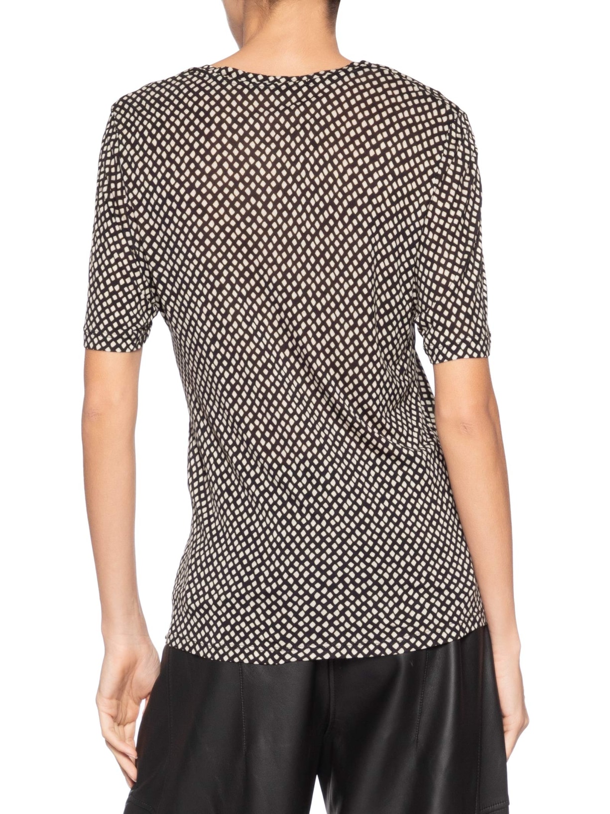 Blusa Feminina Tee Decote V Manga Curta Preto Animale