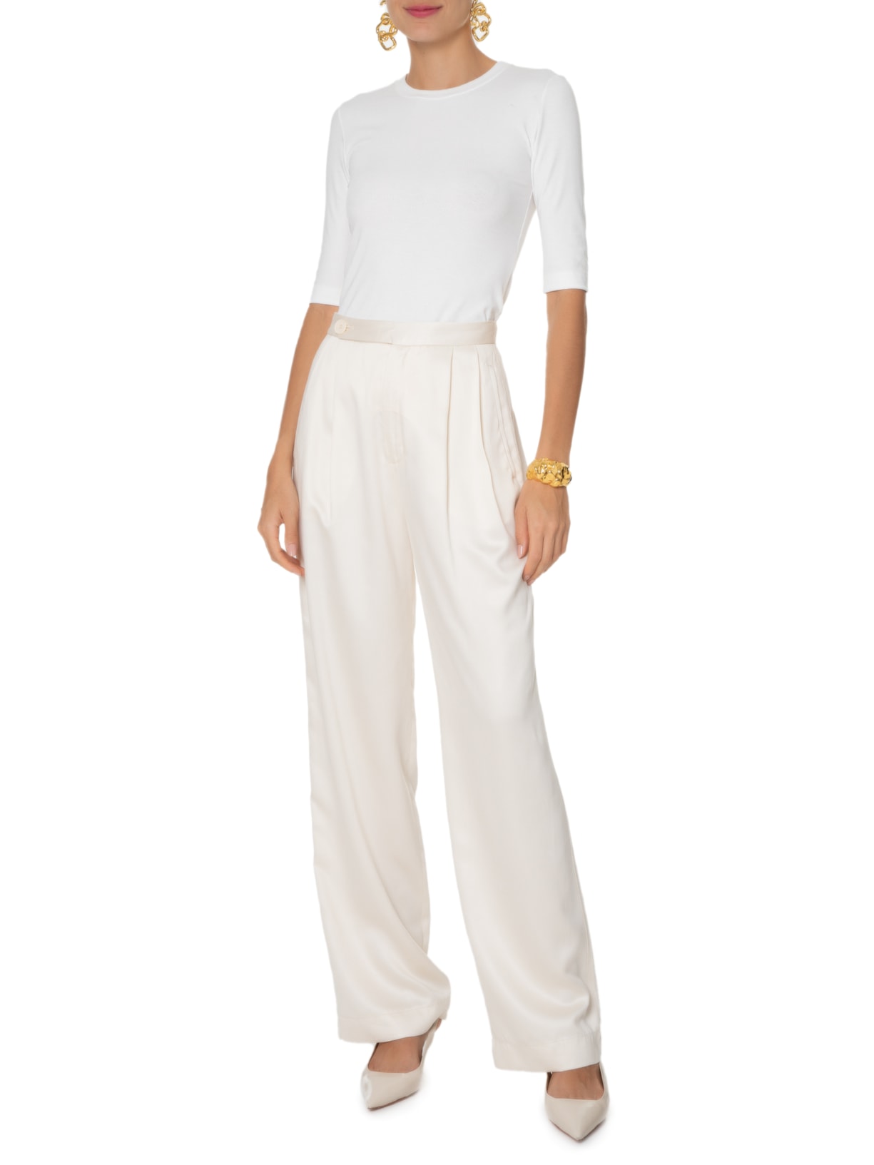 Blusa Feminina Tee Manga Média Branca Animale