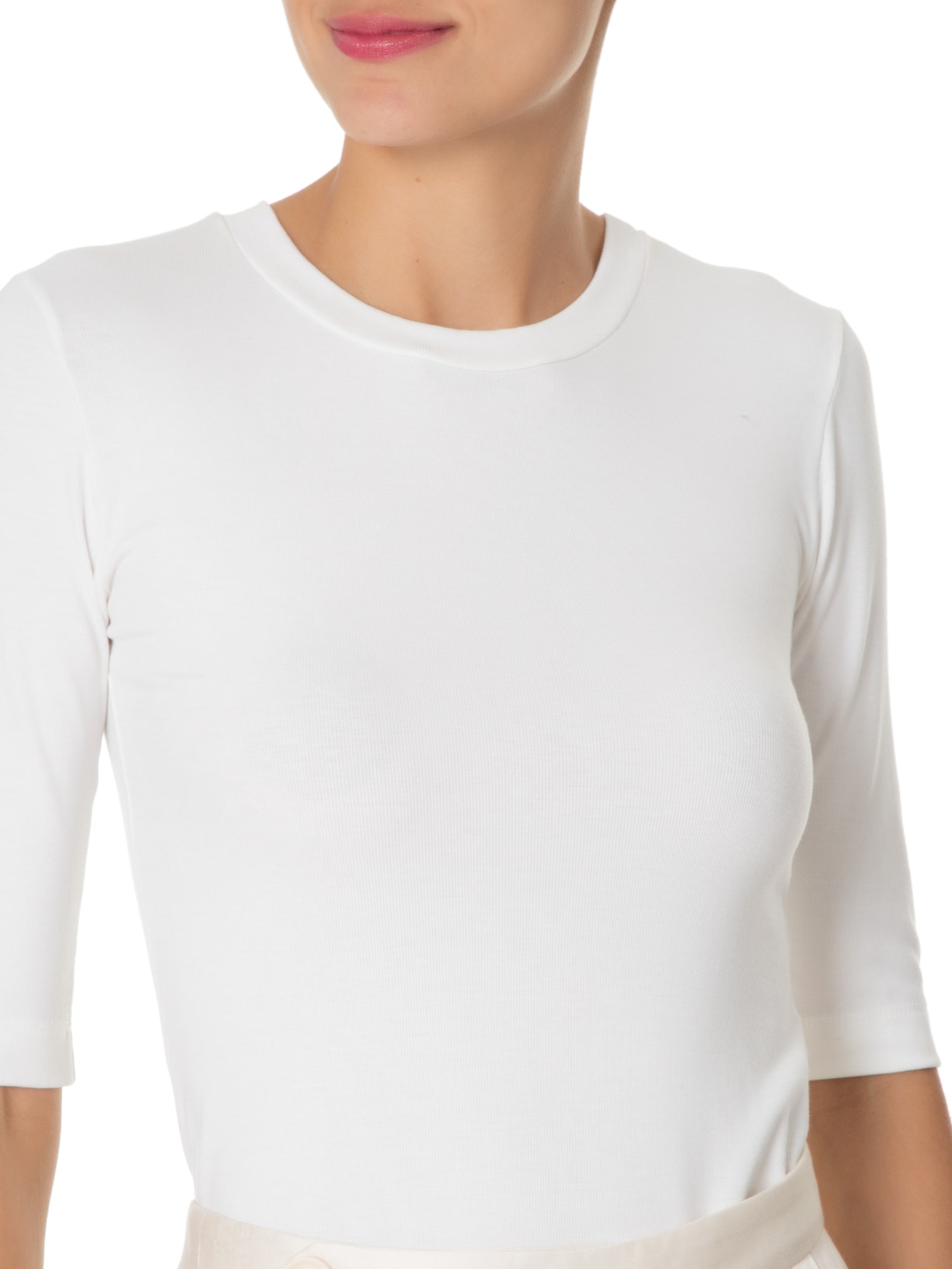 Blusa Feminina Tee Manga Média Branca Animale