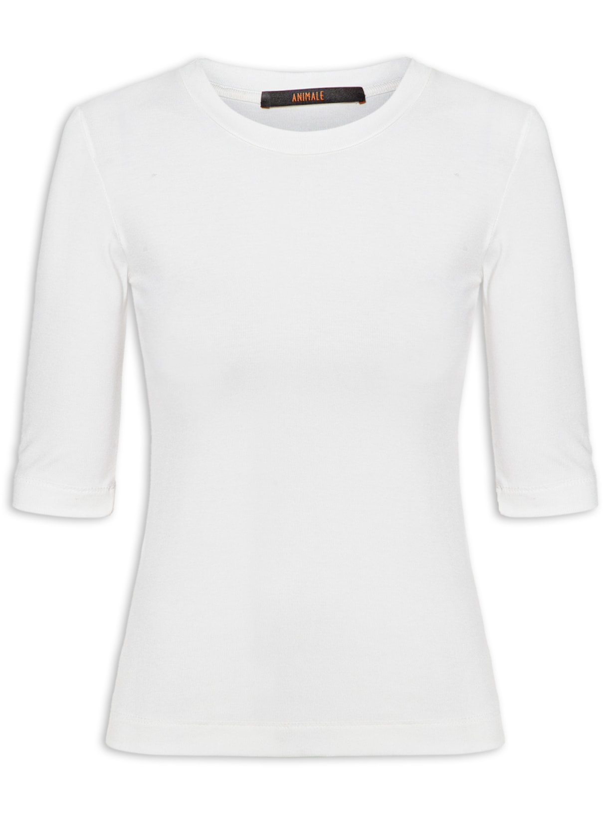 Blusa Feminina Tee Manga Média Branca Animale