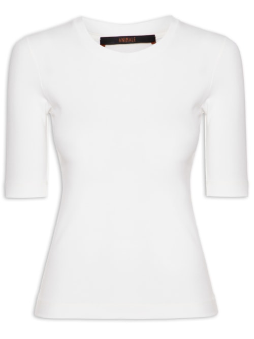 Blusa Feminina Tee Manga Média - Branco