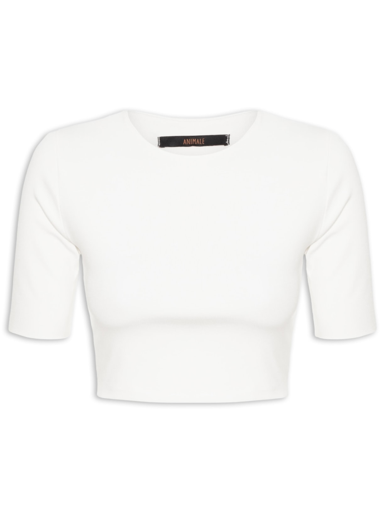 Blusa Feminina Tee Manga Média Cropped Branco Animale