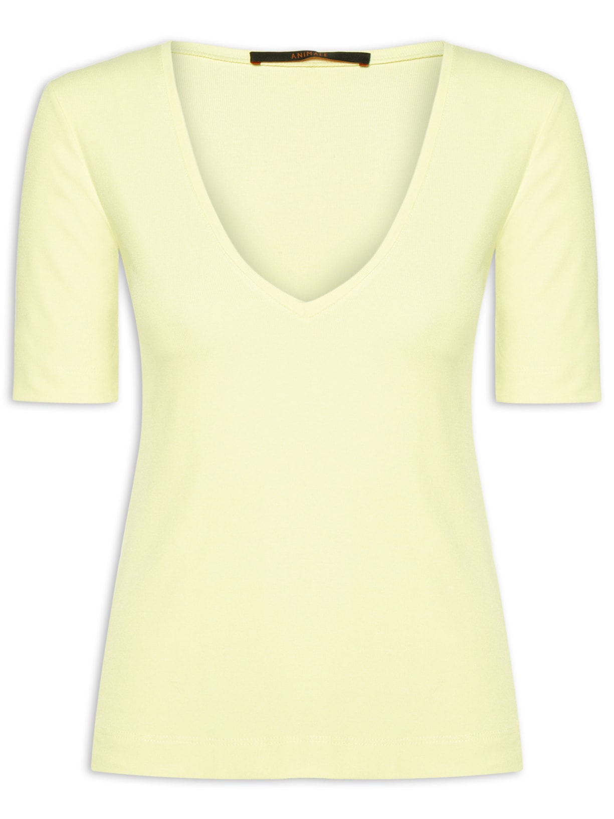 Blusa Feminina Tee Manga Média Decote V Verde Animale