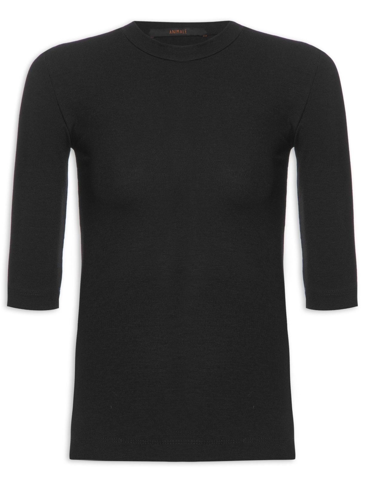 Blusa Feminina Tee Manga Média - Preto